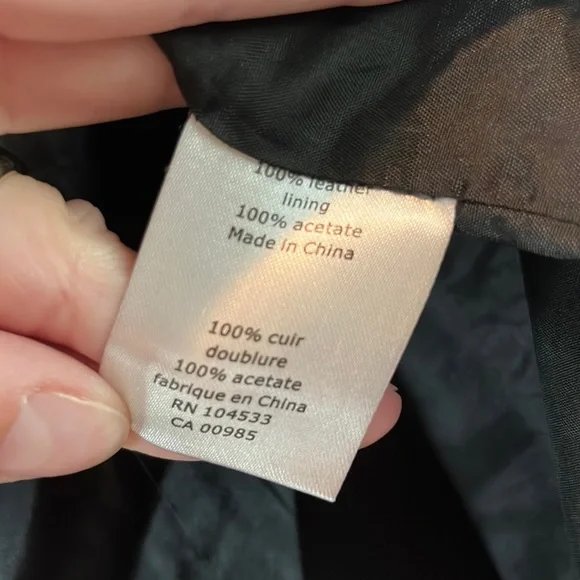 Designer Black cuir leather mini skirt zip front stud belt Nanette Lenore sz 6🔥 - Picture 8 of 13